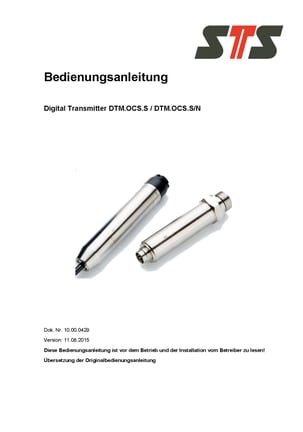 DTM_Operating instructions